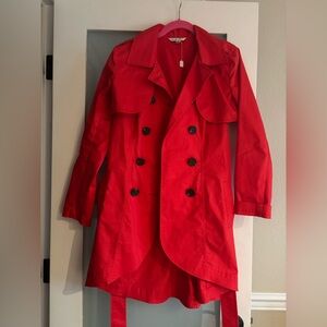 Cabi #334 Spring Red Convertible Trench SZ 4
